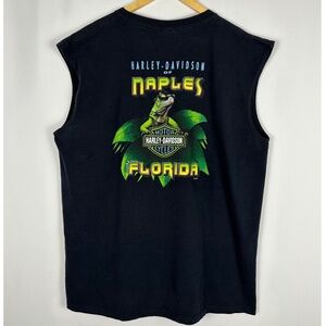 Vintage 2000’s Harley Davidson Sleeveless Reptile with Sunglasses Lizard - 2XL